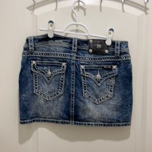 Miss Me signature denim mini skirt 30